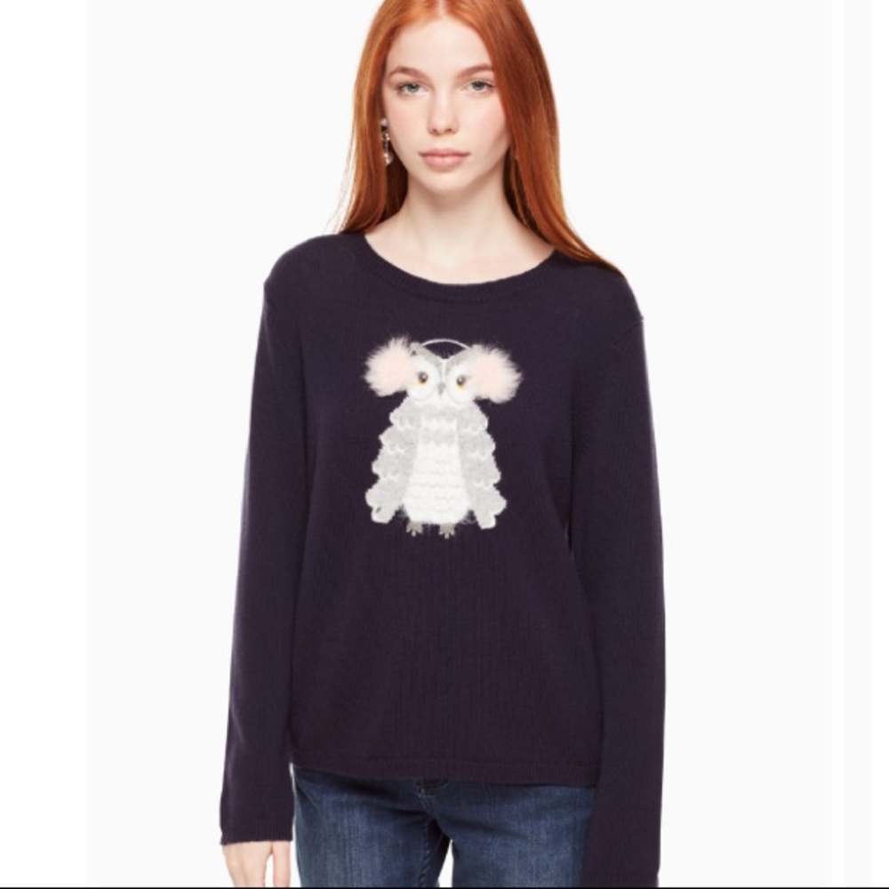 🎉HP🎉 Kate spade owl sweater